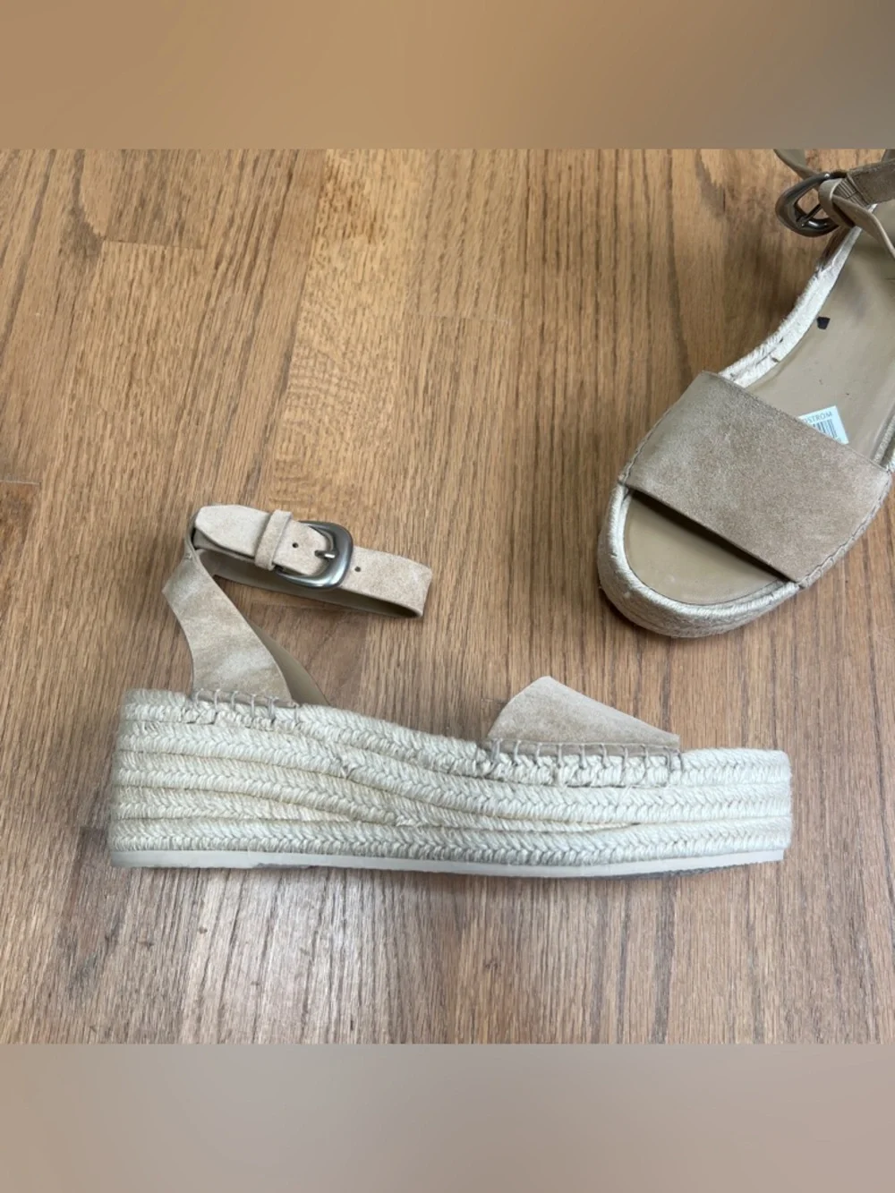 NEW Vince Sandals Women's Belisa Square Toe Espadrille Platform Sz 9.5